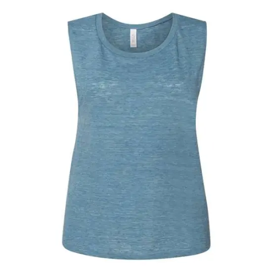 BELLA + CANVAS&reg; Women's Flowy Scoop Muscle Tank Dark grey heather {7}