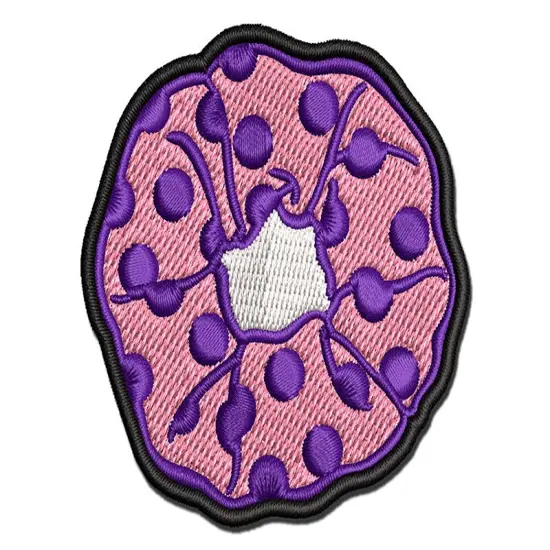 Polka Dot Hair Scrunchie Multi-Color Embroidered Iron-On or Hook & Loop Patch Applique {1}