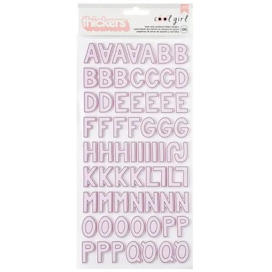 Pebbles Cool Girl Thickers Stickers 139/Pkg-Alpha {1}