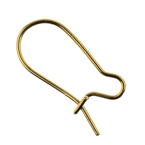 John Bead Earwire Kidney 19x10mm 46/Pkg-Gold {3}