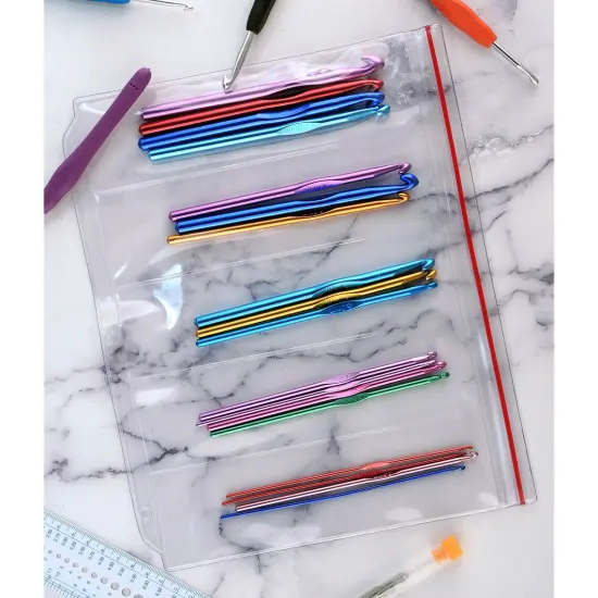 Zipper Binder Page for Double Point Needles - Holds 5 Sets {1}