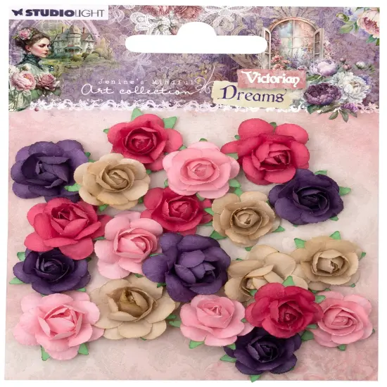 Studio Light Paper Flowers 20/Pkg-Nr. 12, Victorian Dreams {1}