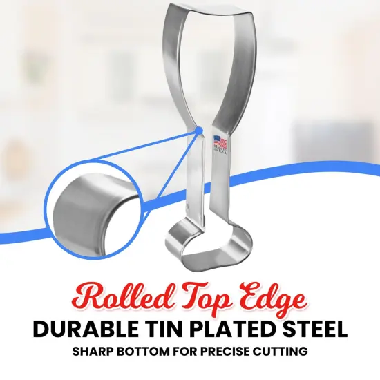 Champagne Glass Cookie Cutter 5 Inch - Made in the USA - Tin Plated Steel - By CookieCutter.Com {4}