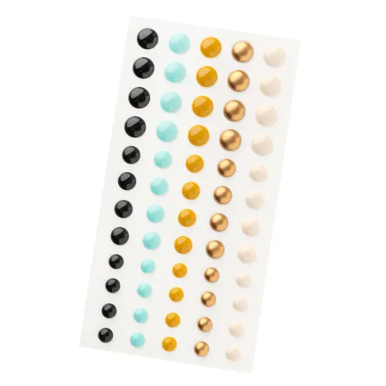 American Crafts Cedar House Enamel Dots 60/Pkg-Gold Foil {6}