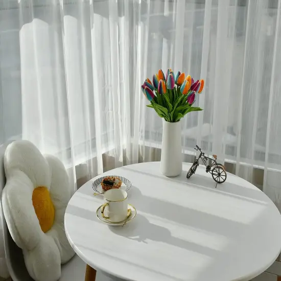 Silk Tulip Bouquet: 20pcs for Mother's Day, Easter, Valentine's, and More Rainbow orange {3}