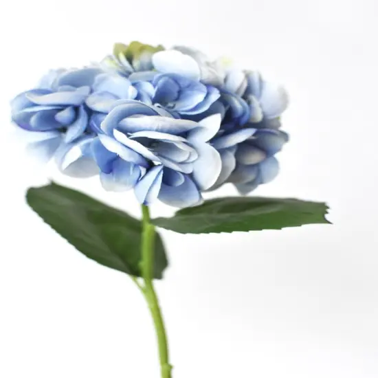 19" Faux Hydrangea Stem Soft Blue {3}