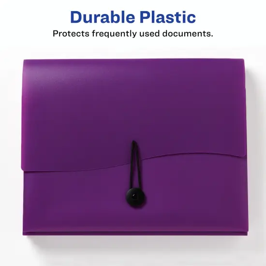 Avery Slide & View Expanding File Folder, 6 Pockets, Letter Size, 1 Plum Folder (73543) {6}