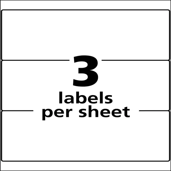 Avery Durable ID Labels, TrueBlock Technology, Permanent Adhesive, 3-1/4" x 8-3/8", 150 Labels (61531) {2}