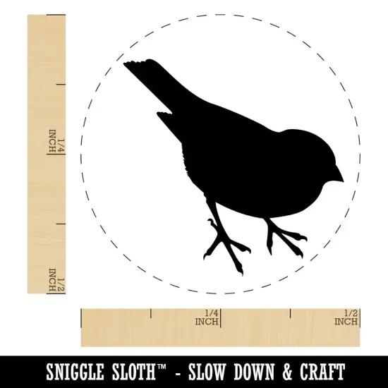 Sparrow Bird Solid Self-Inking Rubber Stamp for Stamping Crafting Planners Purple {1}