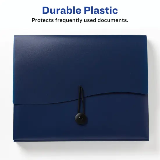 Avery Slide & View Expanding File Folder, 6 Pockets, Letter Size, 1 Navy Folder (73545) {6}