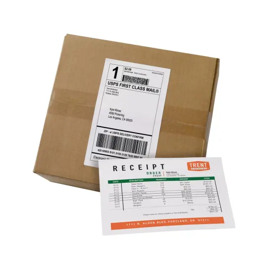 Avery Shipping Labels Paper Receipts, Permanent Adhesive, 5-1/16" x 7-5/8", 100 Labels (27900) {6}
