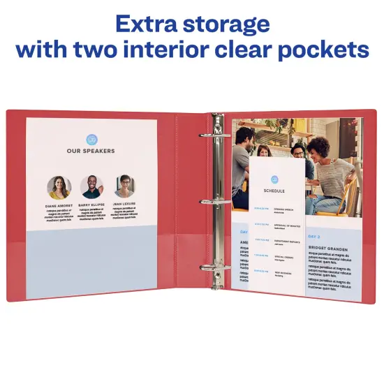 Avery Durable 3 Ring Binder, 3" Slant Rings, 1 Red Binder (27204) {4}