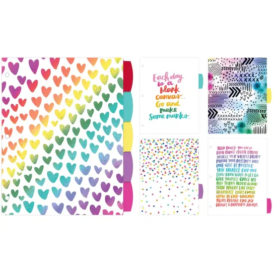 Avery + Amy Tangerine Designer Collection Big Tab Dividers for 3 Ring Binders, 5-Tab Sets, Rainbow Vibes, 3 Binder Divider Sets (01740) {3}