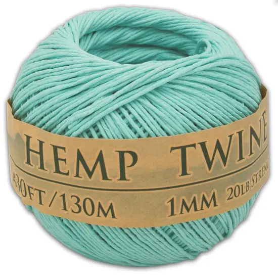 Hemptopia, Hemp Twine Ball, 430ft, 20lb test strength, Multiple colors, All Natural Bermuda bay {2}