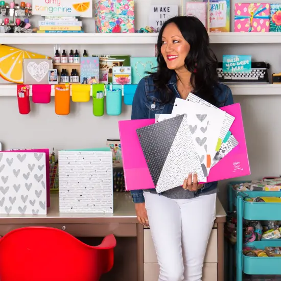 Avery + Amy Tangerine Designer Collection Binder, 1" Round Rings, 175-Sheet Capacity, Blank Canvas (28323) {6}