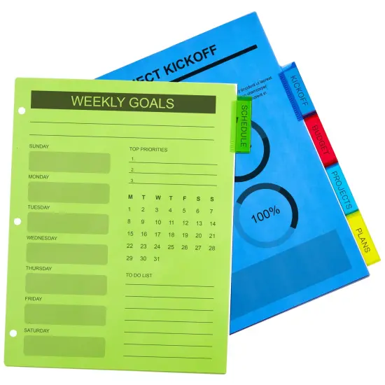 Avery Dividers for 3 Ring Binders, 5-Tab Binder Dividers, Plastic Binder Dividers, Insertable Big Tab, Multicolor, 3 Sets (71900) {2}