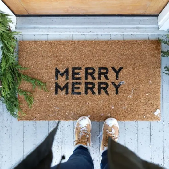 Modern Merry Doormat 17" x 29" {1}