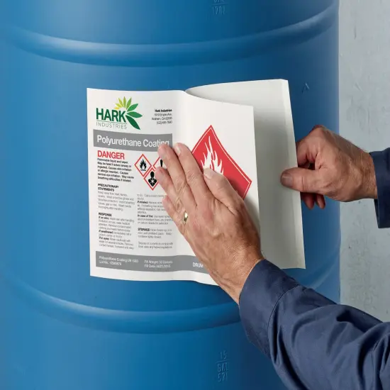 Avery UltraDuty GHS Chemical Labels for Pigment Inkjet Printers, Waterproof, UV Resistant, 8-1/2" x 11", 50 Labels (60521) {6}