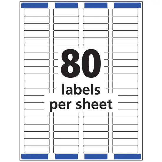 Avery Matte Clear Return Address Labels, Sure Feed Technology, Inkjet, 1/2" x 1-3/4", 800 Labels (18667) {5}