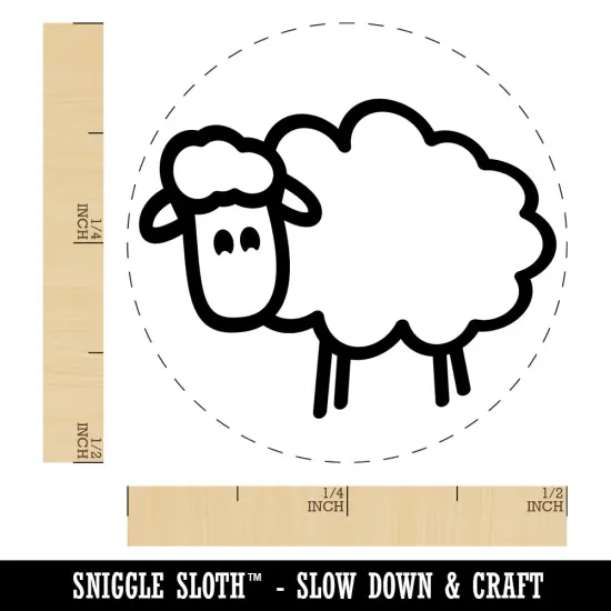 Sheep Doodle Self-Inking Rubber Stamp for Stamping Crafting Planners Brown {1}