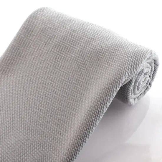 Solid 4 way Stretch Liverpool Bullet Fabric Gray {3}