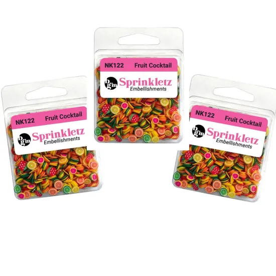 Buttons Galore Colorful Polymer Clay Embellishments for Craft Scrapbooks Cardmaking (Fruit Cocktail, 1,800 Pieces - 36 Grams) {1}