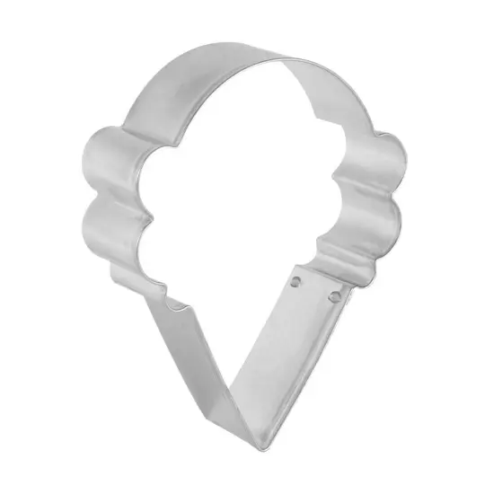 Ice Cream Cone Cookie Cutter 4.25 in B1594, CookieCutter.com, Tin Plated Steel, Handmade in the USA {1}