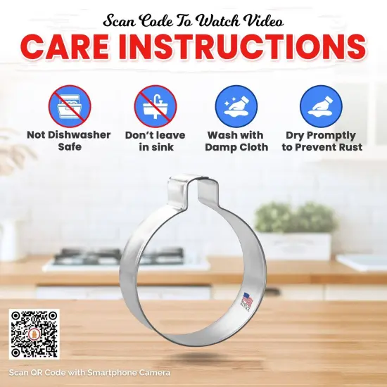 Ornament Bobber Cookie Cutter 3 in, CookieCutter.com, Tin Plated Steel, Handmade in the USA {4}