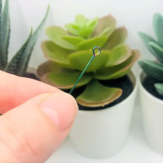 100 or 500 Pieces: 201 Stainless Steel Rainbow Oil Slick Eye Pins, 35mm {4}