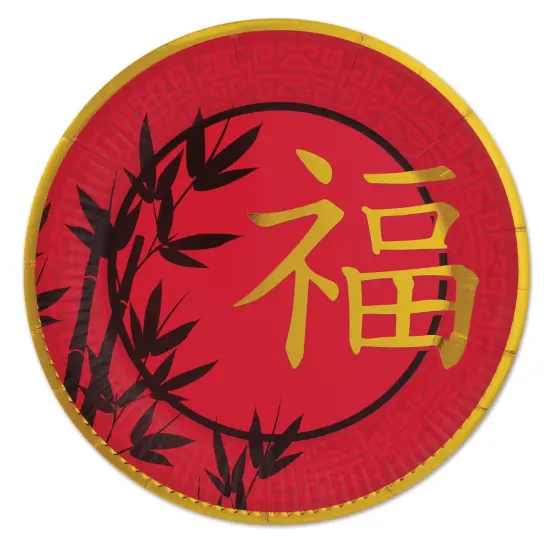 Asian Plates, (Pack Of 12) {1}