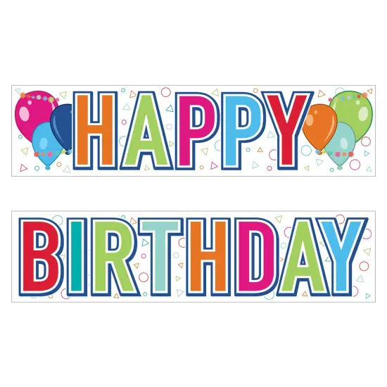 Plas Jumbo Happy Birthday Yard Sign Set, (Pack Of 6) {1}