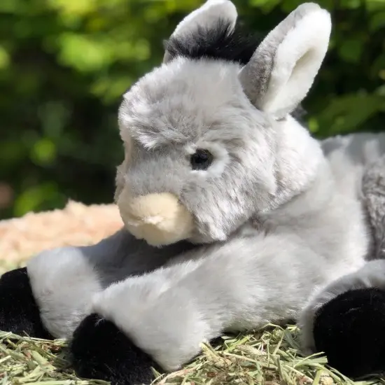 Ceci Gray Plush Donkey - Soft and Cuddly Toy {1}