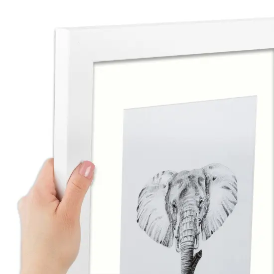 ArtToFrames 16x22" Matted Picture Frame with 12x18" Single Mat Photo Opening Framed in 1.25" White and 2" Mat (FWM-3966-16x22) {3}