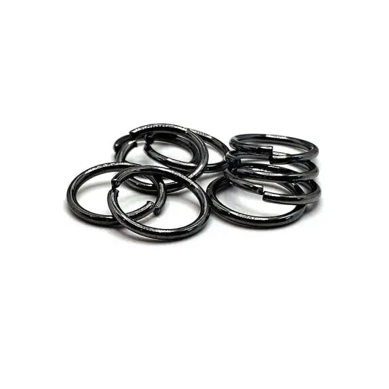 100, 500 or 1,000 Pieces: 12 mm Gunmetal Plated Open Jump Rings, 17g {1}