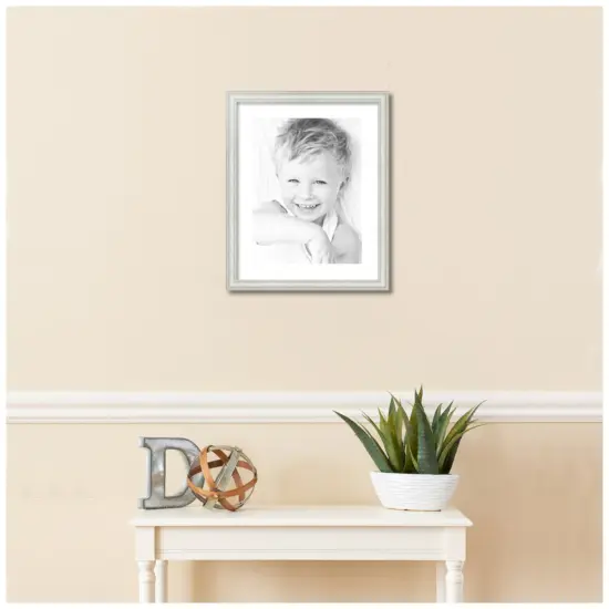 ArtToFrames 16x20" Matted Picture Frame with 12x16" Single Mat Photo Opening Framed in 1.25" White and 2" Mat (FWM-4098-16x20) {2}