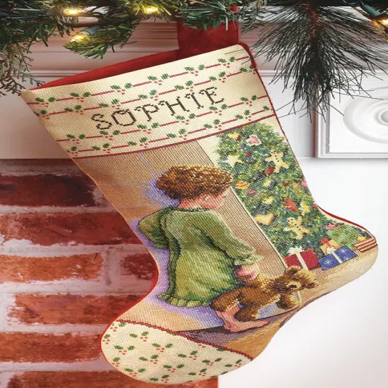 Janlynn Counted Cross Stitch Stocking Kit 18" Long-Christmas Morning {2}
