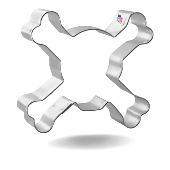 CookieCutter.com 4 in Skull and Crossbones Cookie Cutter Shapes Made in USA,  {1}