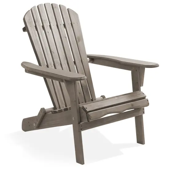 Casafield Folding Adirondack Chair, Cedar Wood Outdoor Fire Pit Lounge Chairs for Patio, Deck, Yard, Lawn and Garden Seating, Partially Pre-Assembled {1}