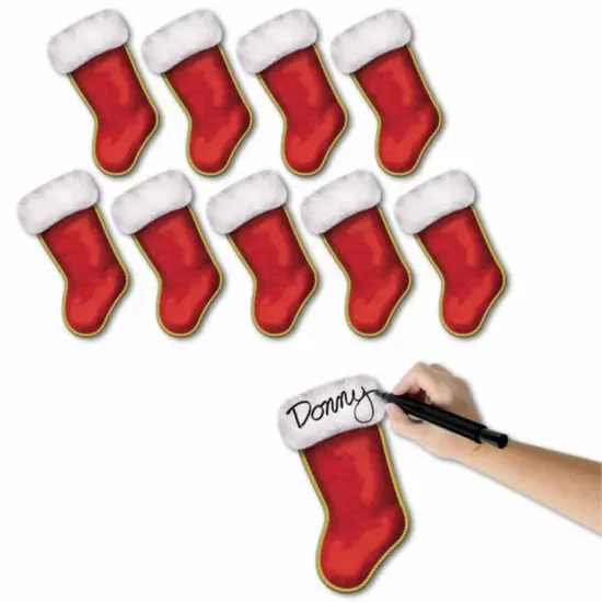 Mini Christmas Stocking Cutouts (Pack Of 12) {1}