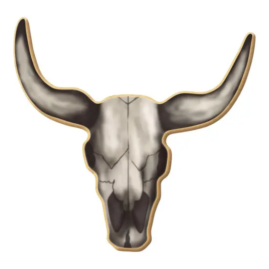 Bull Skull Longhorn Cookie Cutter 4.75 in, CookieCutter.com, Tin Plated Steel, Handmade in the USA {3}