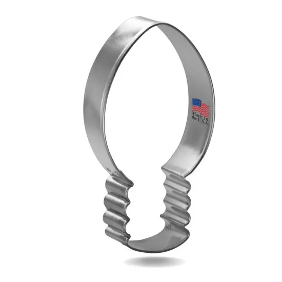 Lightbulb Cookie Cutter 4 in, CookieCutter.com, Tin Plated Steel, Handmade in the USA {1}
