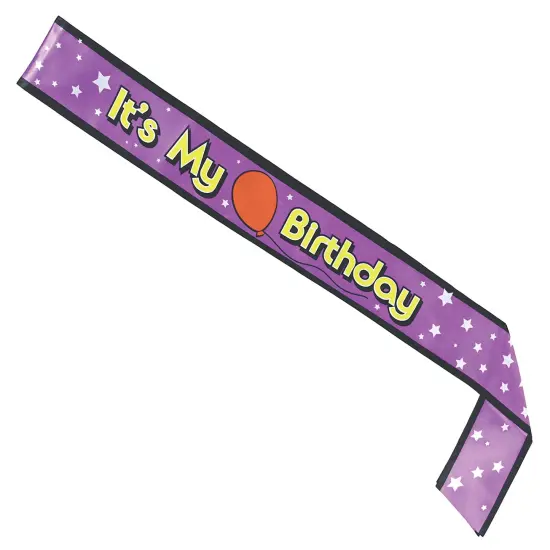It's My Birthday Satin Sash (Pack of 6) {1}