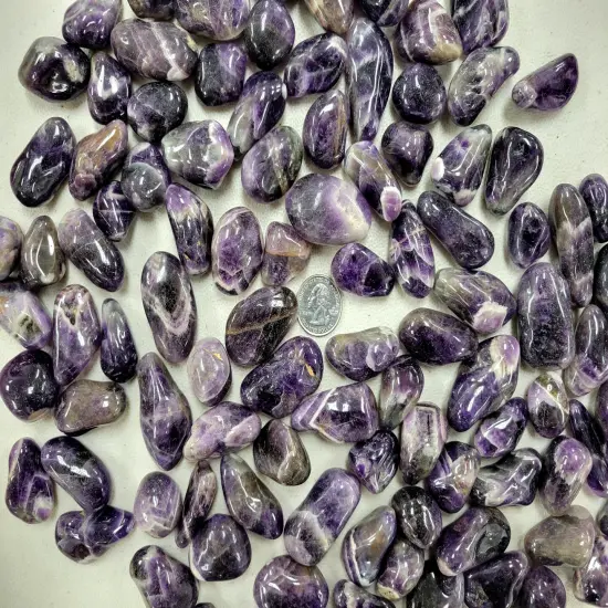 Tumbled Dark Amethyst Crystals From South Africa {3}