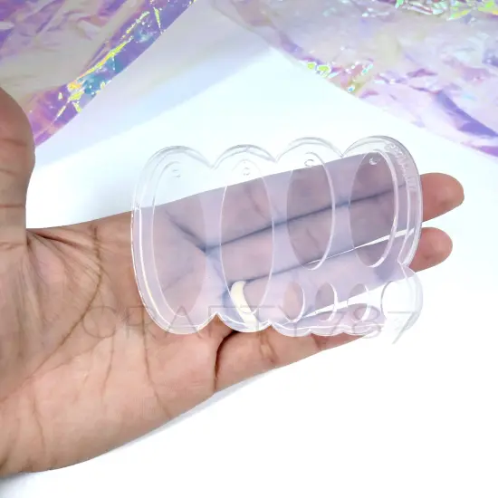 Oval DanglesWith Studs Earring Silicone Mold (C9) {1}