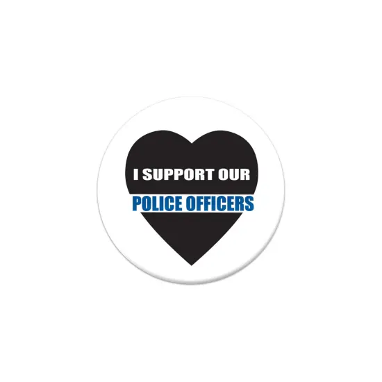 I Support Our Police Officers Button, (Pack of 6) {1}