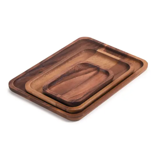 Set of 3 Rectangular Plates - 1 each size {1}