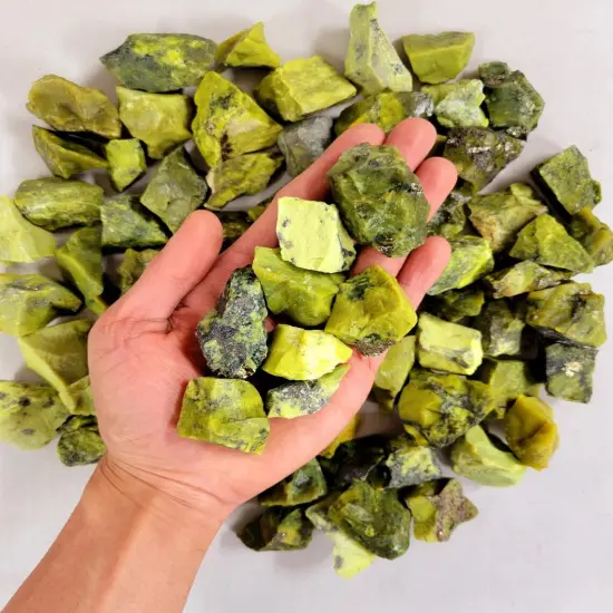 Serpentine Crystals- Raw Rough Stones Bulk from India {1}