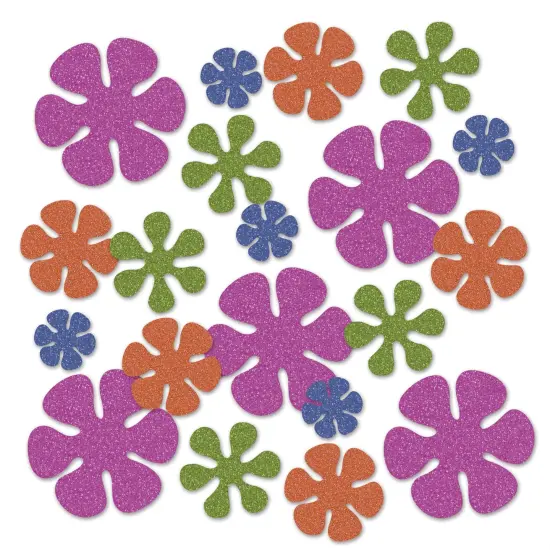 Retro Flower Deluxe Sparkle Confetti, (Pack Of 12) {1}