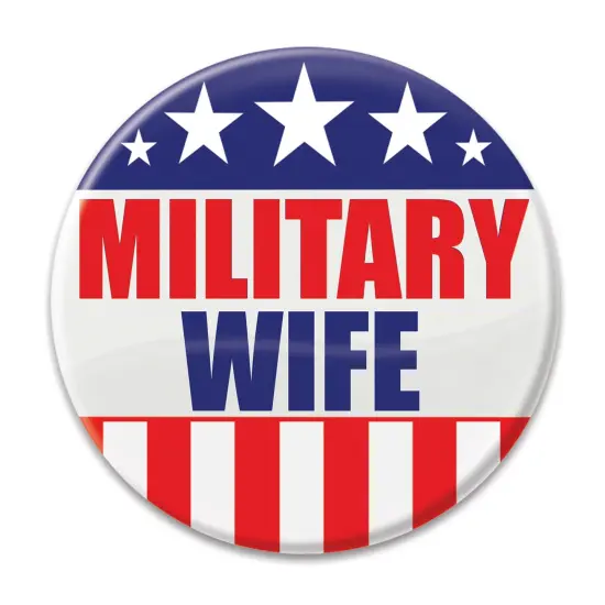 Military Wife Button, (Pack of 6) {1}