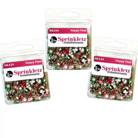 Buttons Galore Colorful Polymer Clay Embellishments for Craft Scrapbooks Cardmaking (Happy Feet, 1,800 Pieces - 36 Grams) {1}